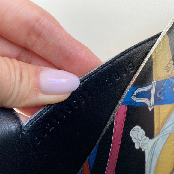 HERMES H CATENA SILVER LEATHER MULES FLIP FLOPS SHOES FLAT SLIDES 35 - Picture 9 of 15